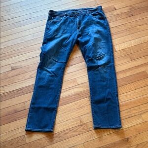 AG Adriano Goldschmied Dark Blue Straight Jeans